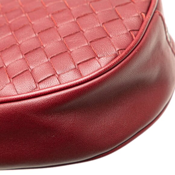 BOTTEGA VENETA Red Leather Intrecciato Fanny Pack
